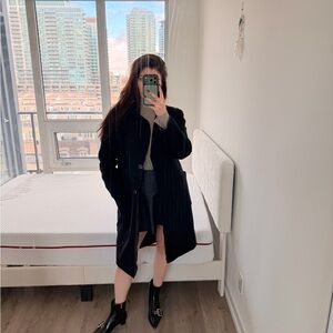 Reversible wool puffer jacket (double faced winter jacket)